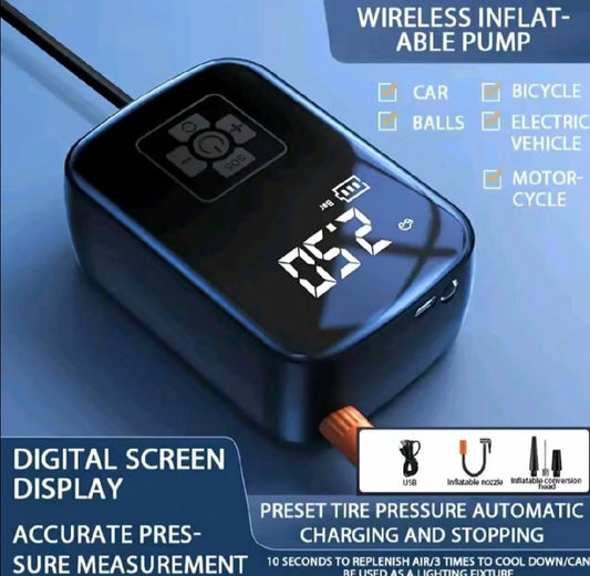 Digital Air Compressor/Pump 13.00cm x 9.50cm with 2.50 Bar Display and Control Buttons