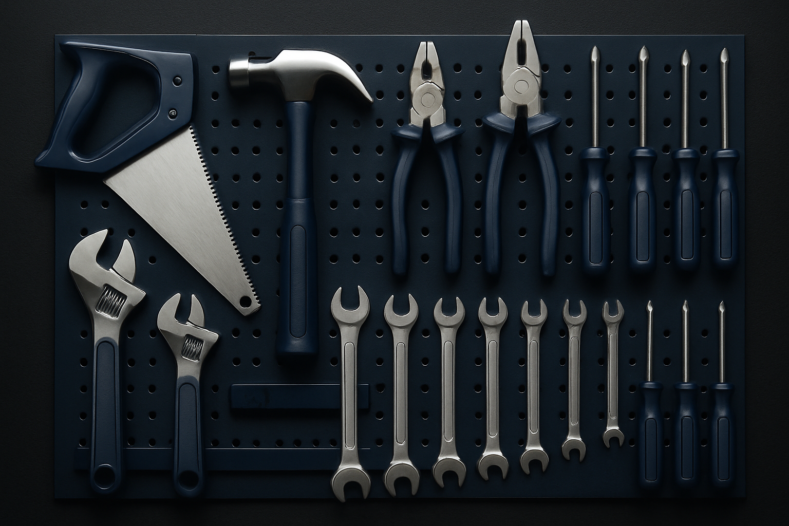 can you give it a darker background as well as making the actual main part of the tool traditional steel or silver for example the cutting part of the saw to be silver